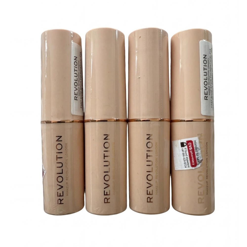 4 Pack Makeup Revolution Fast Base Foundation Stick - F 14